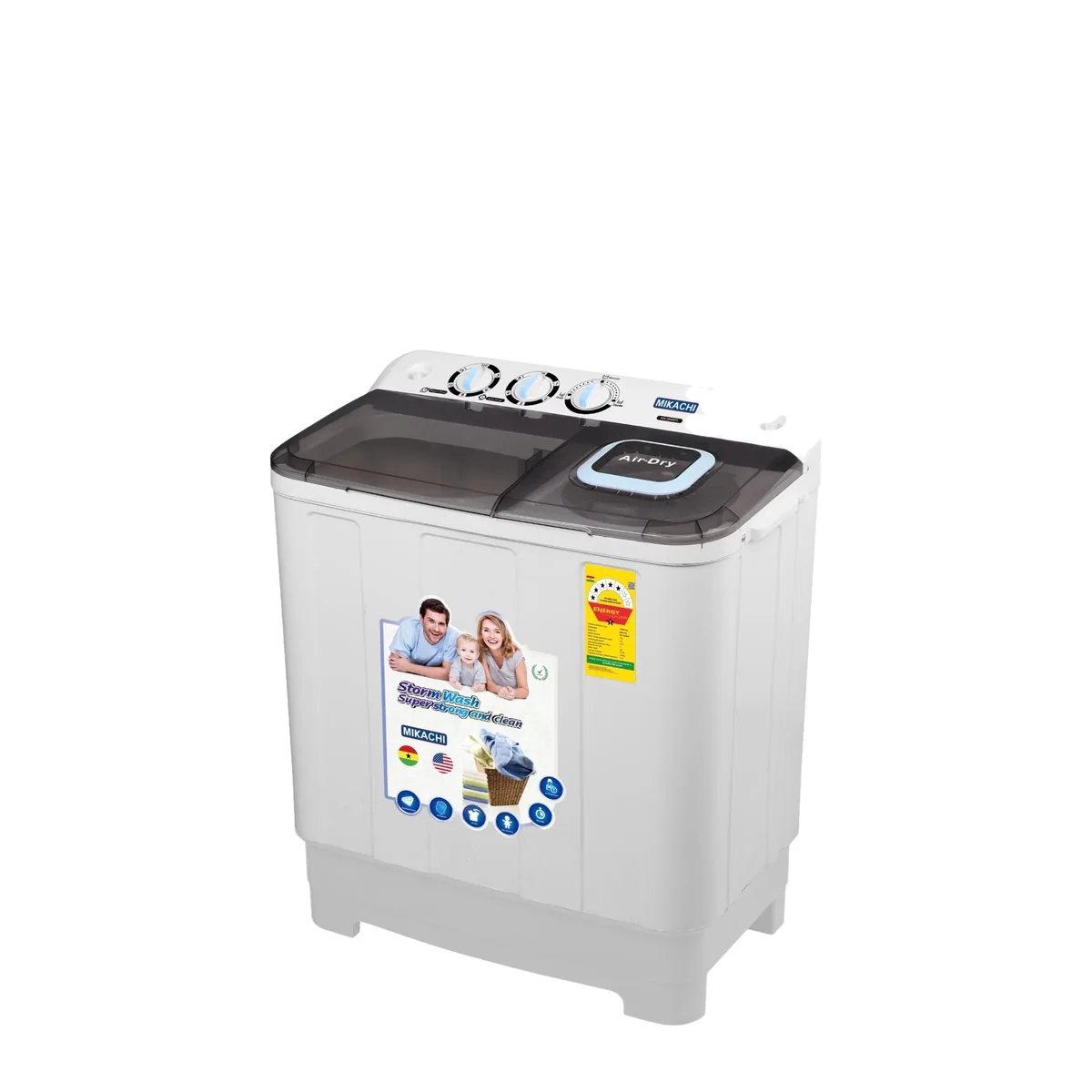 Mikachi 7KG Twin Tub Washing Machine MIK-08WMTL
