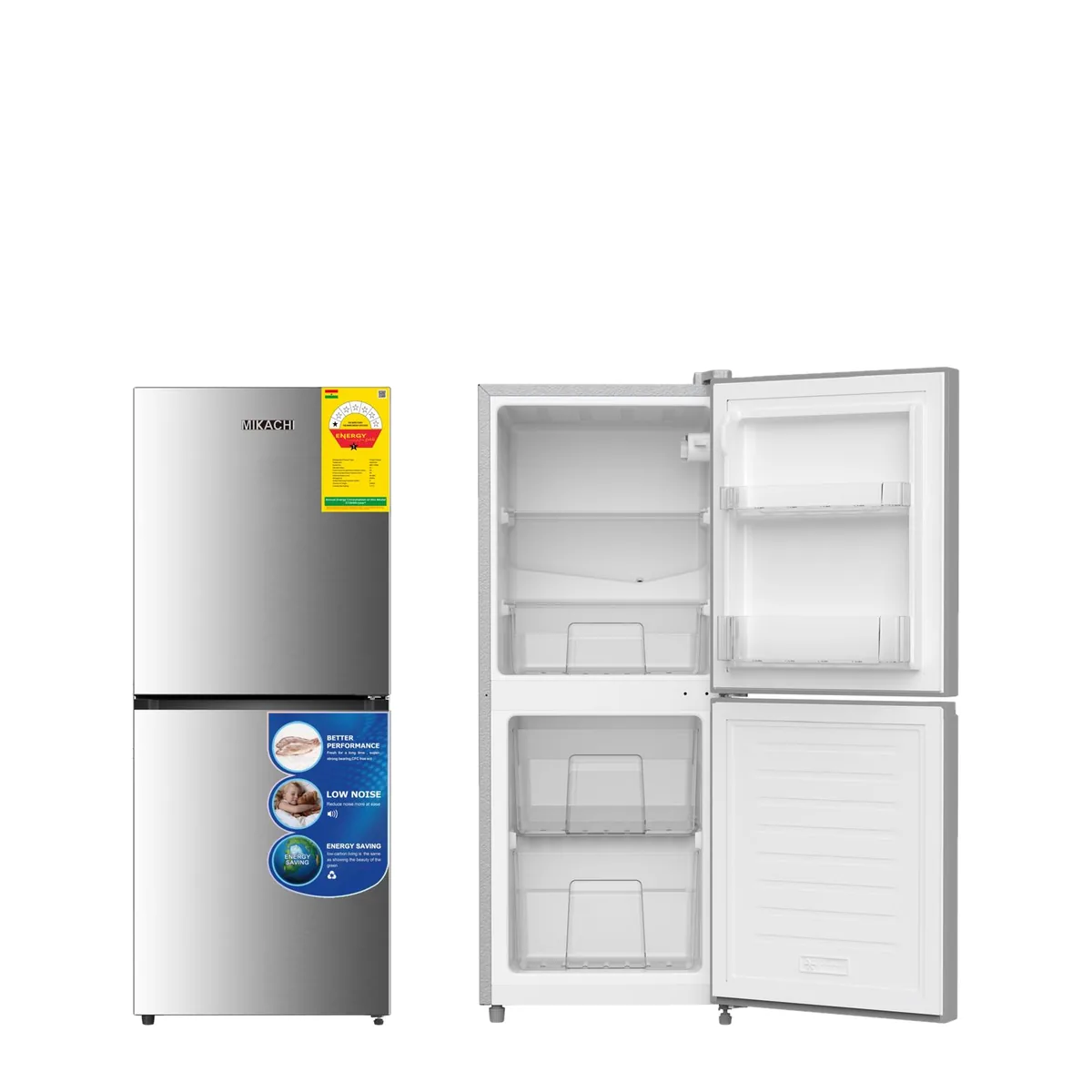 Mikachi 140L Bottom Freezer Fridge MIK-190BF