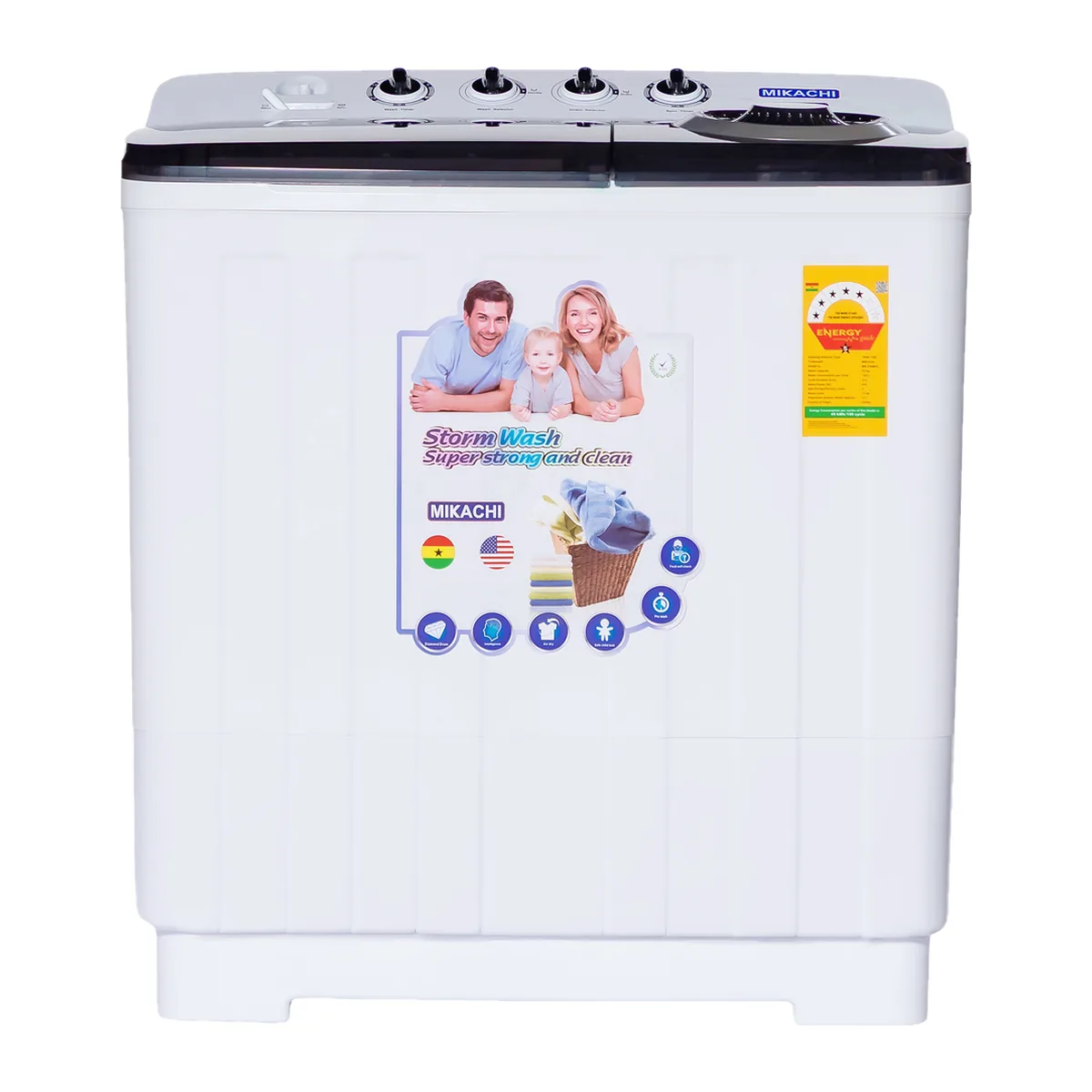 Mikachi 20KG Twin Tub Washing Machine MIK-23WMTL
