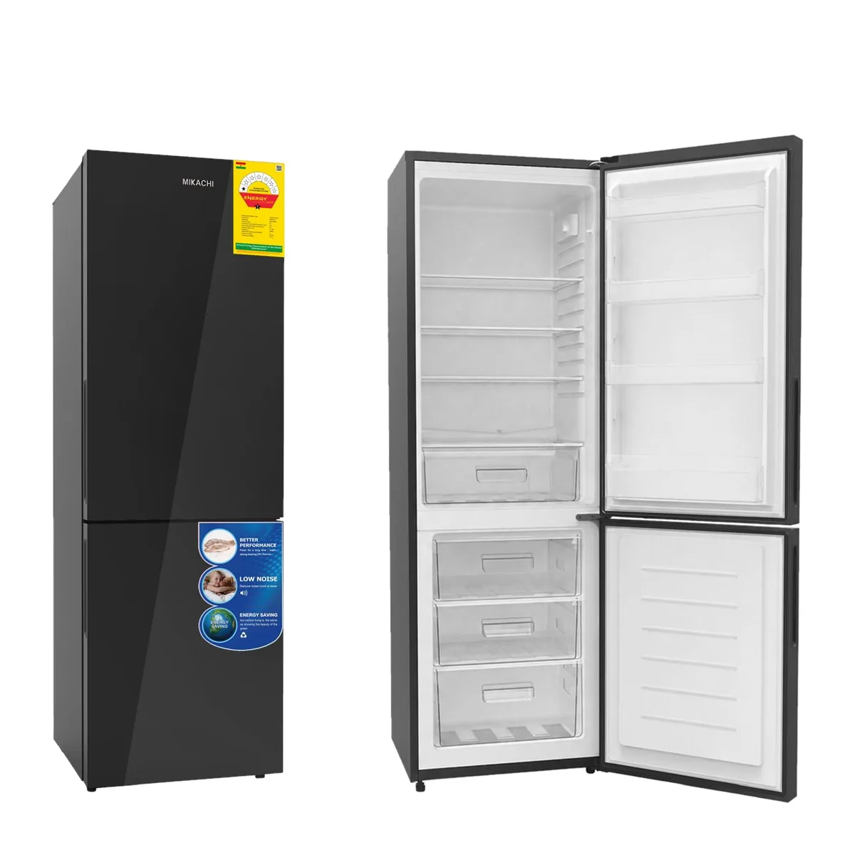 Mikachi 304L Bottom Freezer Fridge MIK-420BF