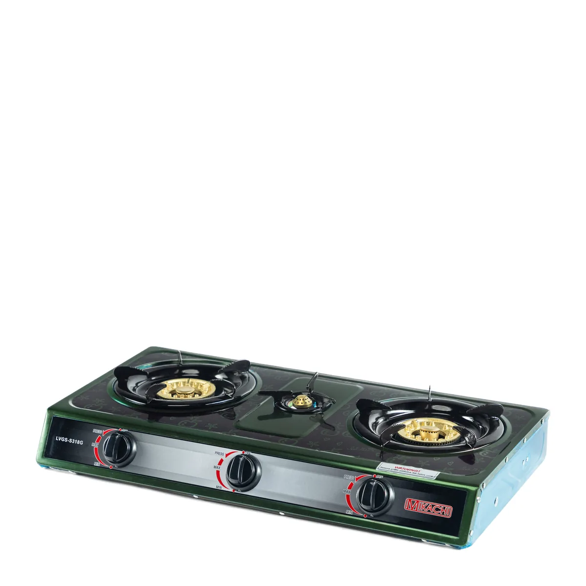 Mikachi 3-Burner Gas Stove MIK-S318G