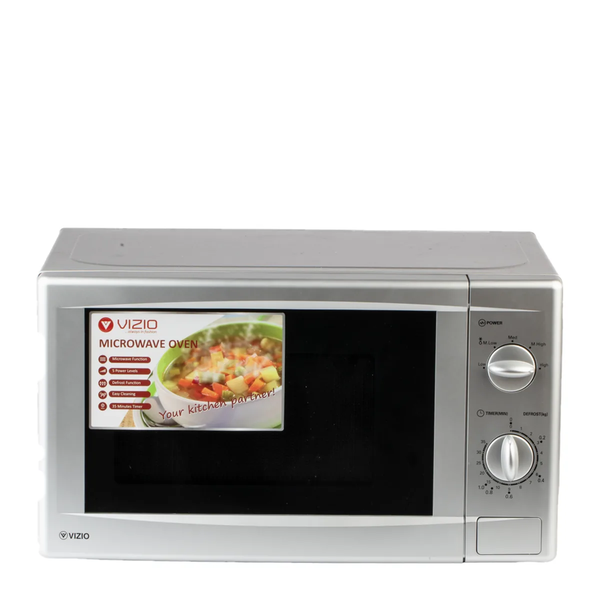 Vizio 20L Microwave, Silver VIZ-126MS